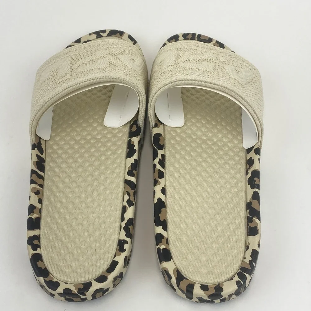 APL Athletic Propulsion Labs Techloom Slide Leopard Print Sandal Men Size 12 New